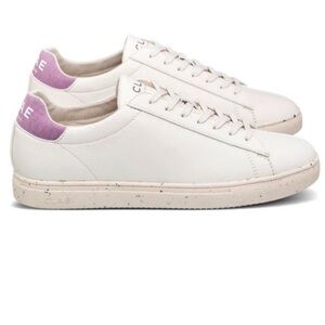 Clae Bradley Mens Off-white elderberry Vegan Leather Court Tennis Shoes NWOT